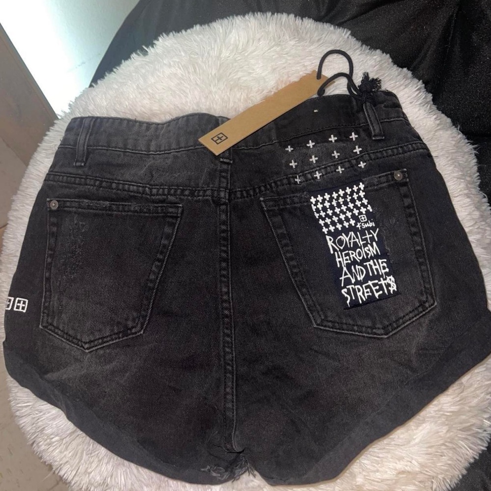 Ksubi Black Jean Shorts